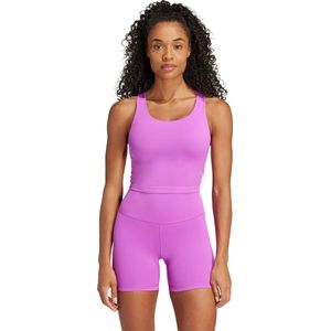 adidas Performance All Me Medium-Support Long Line Beha Tanktop - Dames - Paars- XL C-D