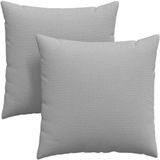 vidaXL - Sofa Kussens - Grijs - 60 x 60 cm - Stof - 2 Stuks