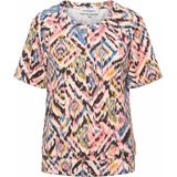 &co woman - MULTI IKAT PF - T-shirt - Flamingo - Korte Mouwen