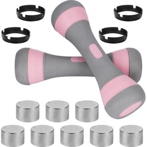 Dumbbells/GewichtenAdjustable 2 Pack of Dumbbells 3-In-1 Set - 1-2KG/2.2-4.4lbs, 8 Free Weights - Men/Women - Fitness Exercise Equipment for Home Workout Gym & Pilates