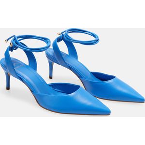 Mangará Jaborandi Dames sandalen Geitenleer - 6.5cm Hak - Blauw- Maat 38