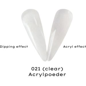 Acrylpoeder 30 gram 021 CLEAR - Acrylpoeder 2-in-1 (dipping powder) - Acrylnagels - Poeder nagels - Acryl nagels