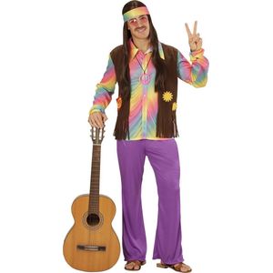 Widmann - Hippie Kostuum - Comeback Hippie - Man - Multicolor - Maat 140 - Carnavalskleding - Verkleedkleding