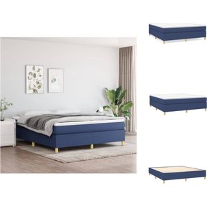 vidaXL Boxspringbed Duurzaam - 203 x 180 cm - Pocketvering - Middelharde ondersteuning - Huidvriendelijk topmatras - Multiplex lattenbodem - Bed