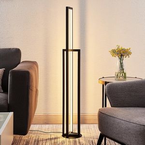 Lucande - LED vloerlamp- met dimmer - 2 lichts - ijzer, aluminium, polycarbonaat - H: 123 cm - mat - Inclusief lichtbronnen
