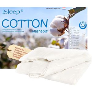 iSleep Zomerdekbed Katoen Wasbaar - 100% Katoen - Eenpersoons - 140x200 cm