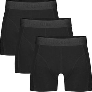 Comfortabel & Zijdezacht Bamboo Basics Rico - Bamboe Boxershorts Heren (Multipack 3 stuks) - Onderbroek - Ondergoed - Zwart - XXL