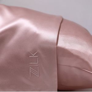 100% Zijden Kussensloop, 25 Momme 6A, hoogste kwaliteit l Zijden Kussensloop van Moerbeizijde l hypoallergeen, anti rimpel en anti pluis l Rits sluiting l Pillowcase Queen 51 x 76 l Lichtroze