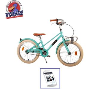 Volare Kinderfiets Melody - 18 inch - Turquoise - Inclusief WAYS Bandenplakset