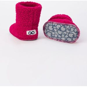 Woody - Baby Botjes Zonder Oogjes - Framboos-Rood - 12/24 maand