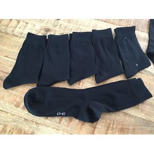 7 Paar Herensokken - Katoen Sokken - Zwart Kleur - Maat 43/46