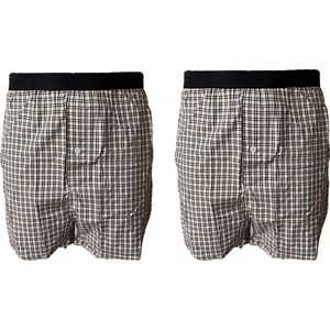 Embrator mannen Boxershorts 2-stuks geruit maat XXL