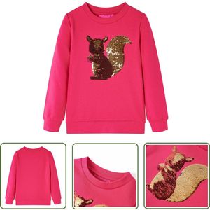 vidaXL Meisjestrui - Kindertrui - Kindertrui 104 felroze - Roze Trui - Kindermode - Kinderkleding
