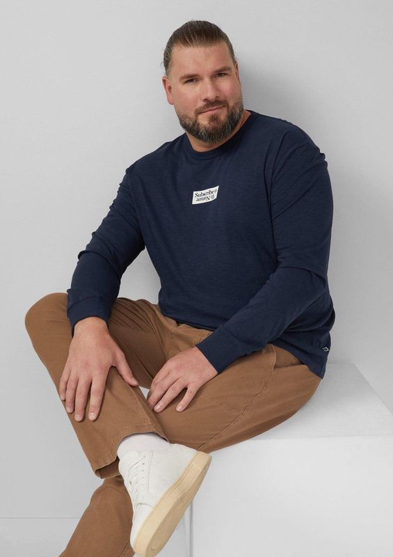 s.Oliver - Longsleeve - Zacht Jersey - Ronde Hals - Casual