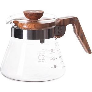 Hario V60 Coffee Server 600 Glas met Olijfhout  - 600ml