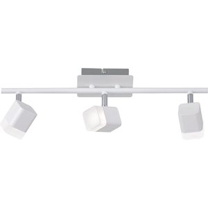 LED Plafondspot - Torna Ribon - 12W - Warm Wit 3000K - 3-lichts - Rechthoek - Mat Wit - Aluminium