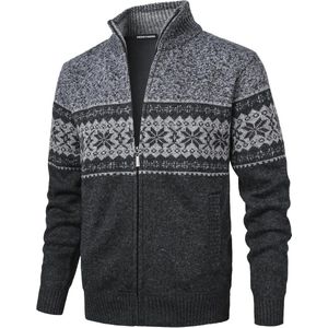 Heren Kwart Rits Trui Casual Lange Mouwen Kerstgestreepte Sweaters Herfst Winter