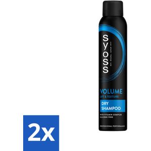SYOSS - Volume Droogshampoo - Shampoo - Voor Volumeboost - 200ml - Voordeelverpakking - 2 stuks