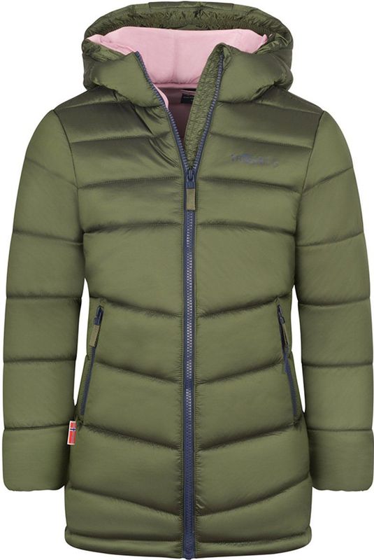 Trollkids - Trondheim - Lange Jas - Olijfgroen - 100% Polyamide