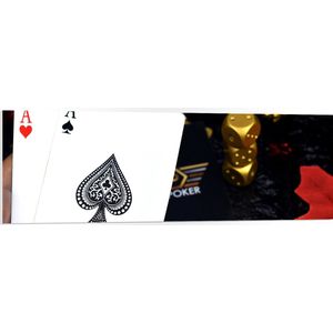 PVC Schuimplaat - Azen uit Kaartspel bij Pokeren - 120x40 cm Foto op PVC Schuimplaat (Met Ophangsysteem)