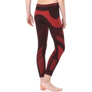 Ladeheid Kinderen Thermobroek - Sport - Thermoactieve - Lang - Polyamide - LA-SS-Kids-Therm1-Pants - Zwart/Rood (Kinderen) - 122-128