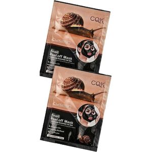 Uniquem Snail Peel- off Nacht Mask, Slakkenmasker, Intensieve Reiniging en Verzorging met Slakkenmucus-Extract en Krachtige Plantenextracten, Poriënreiniger - Mee eters verwijderen - 2x stuks, 40 ml