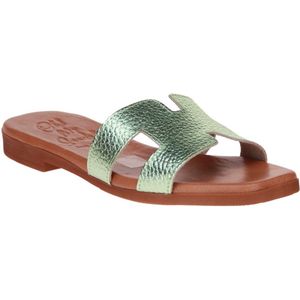Oh! My Sandals Groen Metallic Slipper
