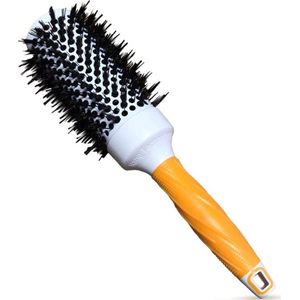 Coopi – Extra Ronde Stylingborstel (53mm) – Geventileerd voor Snel Drogen en Stylen, Anti-statisch, Ionisch, Oranje – Voor Ontwarren, Rechttrekken & Glad Haar
