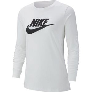 Nike - Essentiële Icon Futura - T-shirt - Wit - Dames - Lange Mouwen