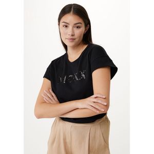 Oversized Short Sleeve Tee Dames - Zwart - Maat L