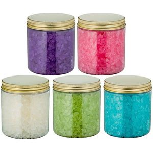 Badzout - 300 gram - set van 5 verschillende geuren - Gouden Deksel - Relaxing Moment, Eucalyptus, Opium, Lavendel en Rozen