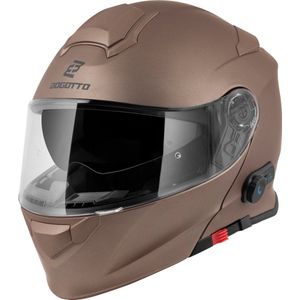 Bogotto H271 BT Bluetooth Helm Bruin - Maat S - Helm