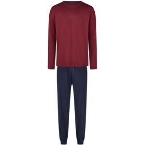Phil & Co - Heren Pyjama Set - Rood/Blauw - Lang