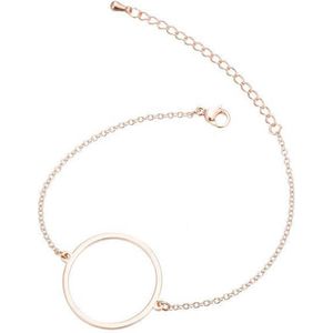 24/7 Jewelry Collection Cirkel Armband - Open - Rosé Goudkleurig