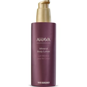 AHAVA Vivid Burgundy Mineraal Bodylotion - Diepe Hydratatie & Textuurverfijning | Bestrijdt Uitdroging | Lotion voor dames & heren | Moisturizer voor een droge huid & gezicht - 250ml
