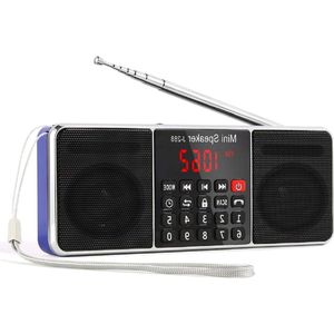 Draagbare FM AM(MW) MP3 TF USB AUX radio met bluetooth-luidspreker led-display en slaaptimerfunctie - J-288