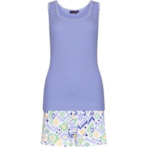 Dames Shortama Rebelle - Ikat - Lila - Bio Katoen - Maat 34