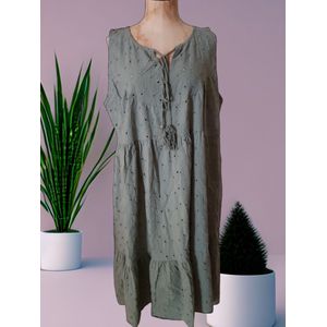 Dames wax broek army groen plus size 46/50