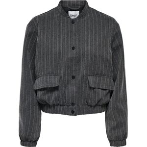 Only - Onlyuki Stripe - Jas - Dark Grey Melange - Dames