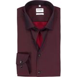 OLYMP - Level 5 - Overhemd - Bordeaux Rood - Strijkvriendelijk - Kent Kraag