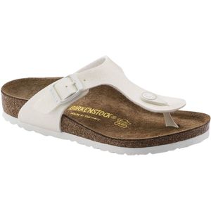 Birkenstock Gizeh - Slippers - Wit - Synthetisch Leer - Kurk