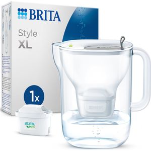 BRITA Waterfilterkan Style XL + 1 stuk MAXTRA PRO Filterpatroon - 3,6 L - Grijs | Waterfilter, Brita Filter | Cashback: €10 Terug Alleen in België!