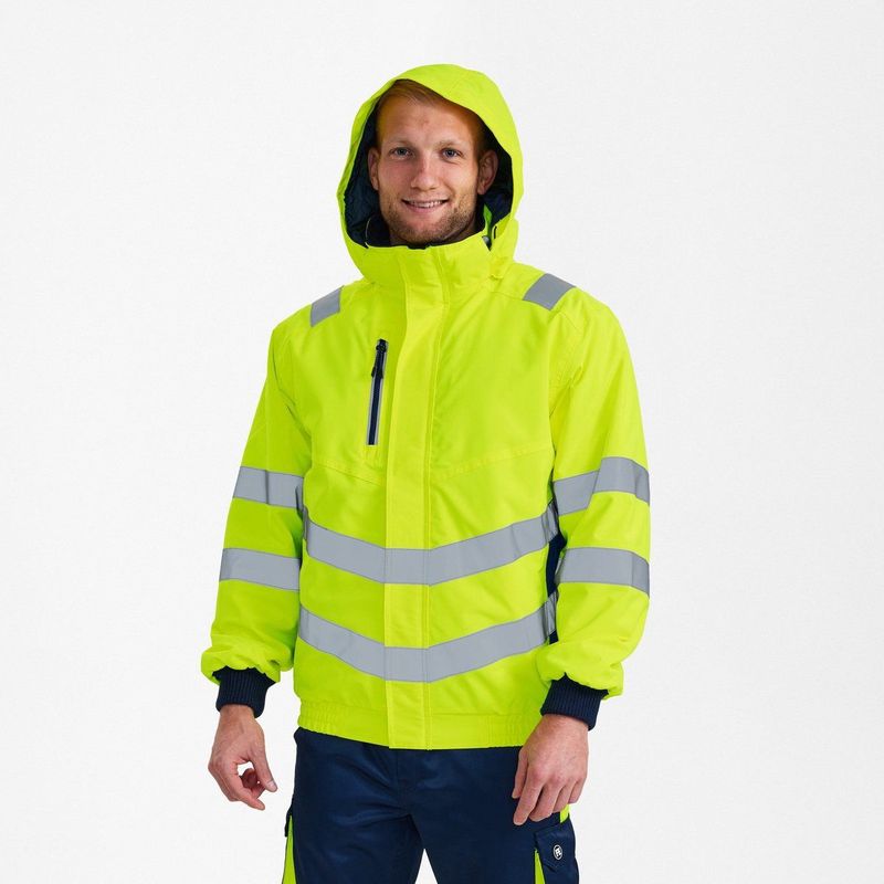 Engel - Safety Pilot Jack 1246-930 - Hi-vis Yellow / Blue Ink - Ademend - Wind- en Waterdicht