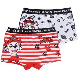 2 Pack PAW Patrol Jongens boxershorts - Biologisch Katoen - Rood-Blauw
