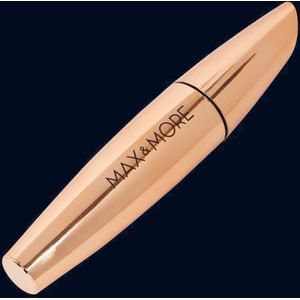 Max&more volume mascara - zwart - 201 black - flexibele borstel - 11ml