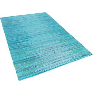 MERSIN - Laagpolig vloerkleed - Blauw - 160 x 230 cm - Katoen