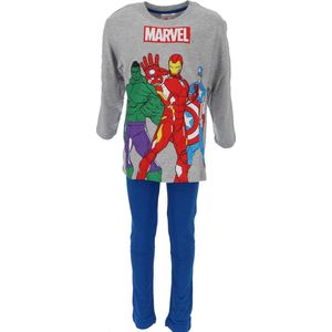 Jongens Pyjama - Avengers - Grijs/Blauw - Maat 134/140