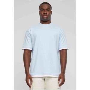 DEF - Visible Layer Heren T-shirt - S - Blauw/Wit