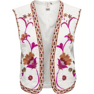 Only Gilet Onlthyra Life Sl Emb Vest Wvn Cs 15320211 Cloud Dancer/w Peach Pink+camine Rose+ginger Dames Maat - S
