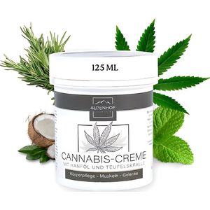 Alpenhof - Cannabis Crème - 125ml - Duitsland - Met Duivelsklauw- Verminderd pijn - NIEUW!